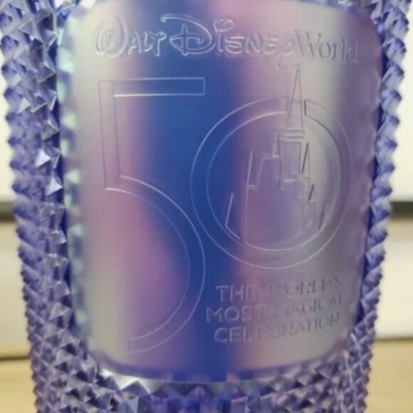 Starbucks Disney 50th Anniv. Studded Tumbler 24oz Venti Iridescent Blue/Purple - Picture 6 of 7